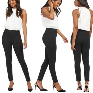 Spanx The Perfect Slim Straight Cropped Pants In Black Size S Petite